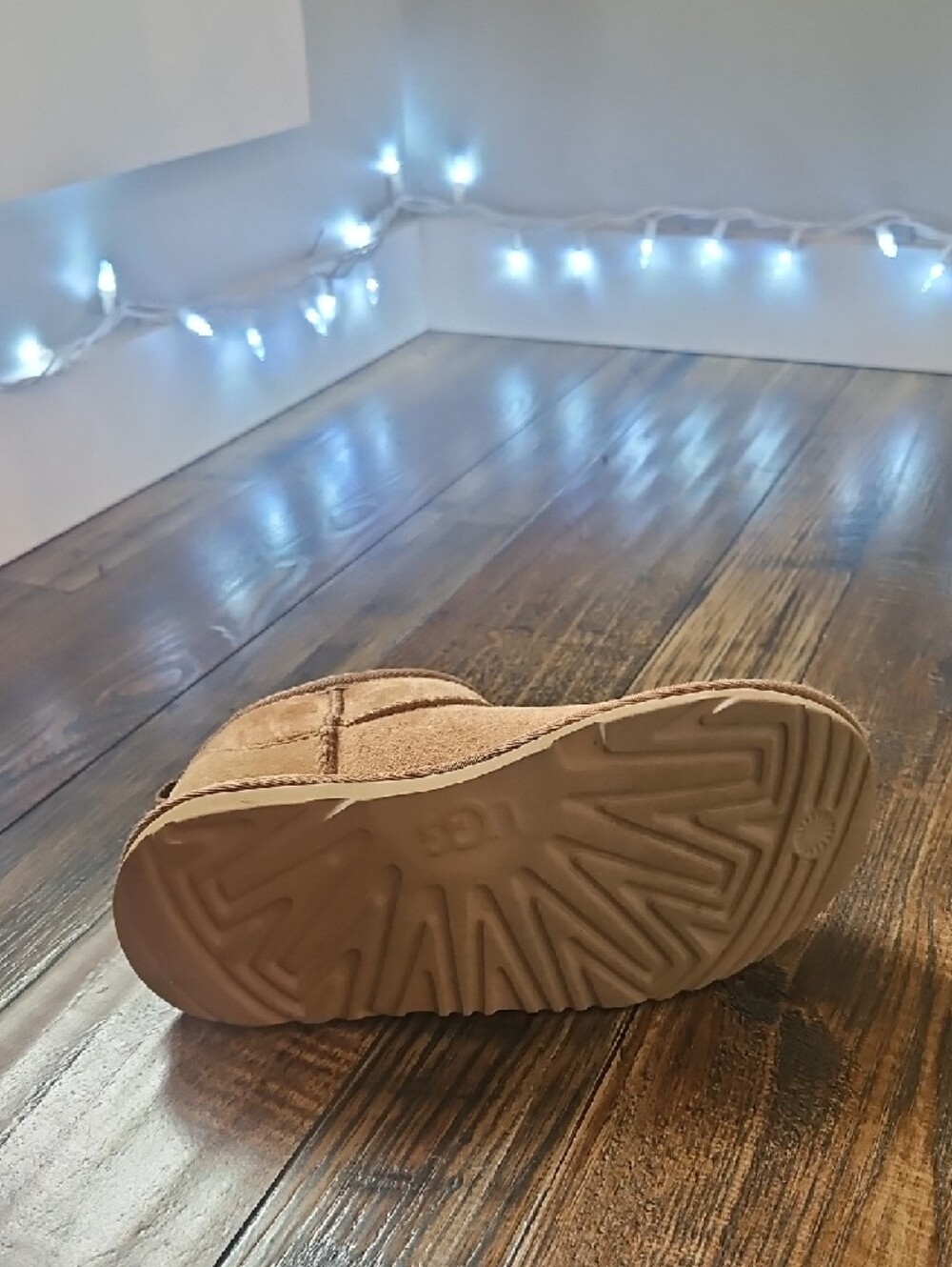 UGG Mini Suede Shearling Boots - Chestnut Tan - Picture 5 of 9